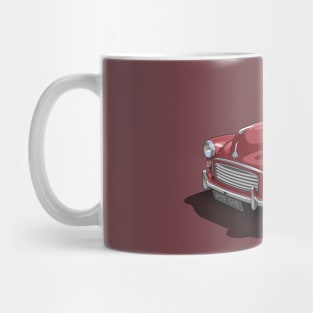 Morris Minor in maroon Mug